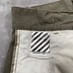 Off-White  Shorts Womens 26 Green Flower Embroidery Cargo Streetwear Military Photo 2