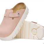 Birkenstock Papillio Light Rose Suede Chic Retro Feminine Chunky Boston Size 42 Pink Photo 0
