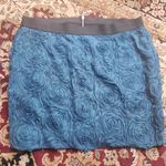 Torrid VINTAGE Y2K Blue Embellished Bubble Mini FLORAL Skirt Photo 1