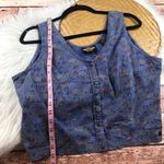 VTG Harley Davidson printed button‎ front crop top Size XL Photo 4
