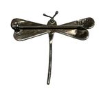 Sterling Silver Iridescent Mother of Pearl Dragonfly Brooch Marked Purple Photo 9