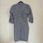 Gap Blue and White Gingham Shirt Dress Photo 3