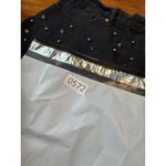 SHEIN Curve Black Studded Denim Shorts Raw Hem‎ Distressed Cutoff Size 1XL Photo 6