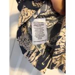 coreylynncalter womens xs short sleeve button down giraffe print black tan shirt Photo 5