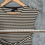 Theory  Twist Front Stripe Pima Cotton Mini Dress Size P (0) Cap Short Sleeve Photo 6