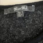 Miss Me Mixed Media Studded Long Sleeve TShirt Gray Size XL Photo 5