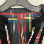 J.Crew  Christmas Velvet Trimmed V-Neck Tunic In Black Stewart Tartan Size M Photo 4