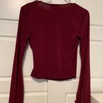 Forever 21 Maroon Wrap Crop Top Photo 2