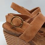 Sofft Cali Wedge Heel Sandals Womens 6M Tan Leather Suede Boho Summer Shoes Size 6 Photo 4