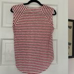 Gap Women’s Red & White Striped Wonder Woman Gold Sequin Cap Sleeve T-Shirt XS Photo 6