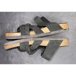 White Mountain Footbeds Hazy Black Boho Outdoor Leather Cork Sandals Sz 7 Photo 11