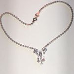 Elegant Vintage Silver Tone CZ Rhinestone Classic Formal Necklace Photo 4
