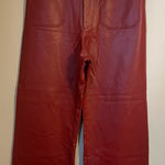 Maeve Anthropologie  The Collette Vegan Leather Cropped Pants NWOT Photo 0