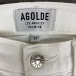 AGOLDE  White High Rise Straight Crop Jeans 27 Photo 8