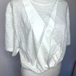 Kith  White Graphic Cropped Roll Hem Crewneck T-Shirt Medium Photo 2