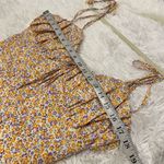 Isalis Floral Mini Dress in Purple Orange Large Photo 2