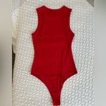 Le lis Red Ribbed Tank Top Bodysuit Photo 2
