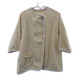 Vintage Terrycloth robe jacket double breasted beach pool vacation yellow medium Photo 0