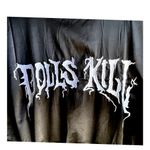 NEW Dolls Kill Logo Embroidered Black SATIN ROBE Make Up Hair Studio Spa OSFM Size undefined Photo 2