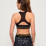 Superdry Core Layer Racerback Mesh Sports Bra Galaxy Print Size 6 Black Photo 34