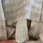 Vintage Cream & Light Tan Striped Suspender Midi Dress Size S GUC Photo 7