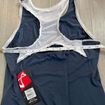 Athletic DNA Navy Blue Mesh Racerback Workout Tennis Tank size Medium Photo 5