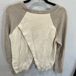 Madewell  Province Cross-Back Pullover Sweater in Colorblock Cream Sz small Photo 3