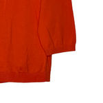 Talbots  Womens Cardigan Sweater Size Large Peach With Navy White Trim Button‎ Up Photo 2