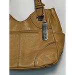 Tignanello Tan Pebble Leather Shoulder Tote Bag Purse Silver Hardware Photo 1