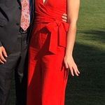 ASTR Red Strapless Jumpsuit  Photo 0