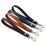 Orange and Gold Accessories Wrist Strap Bag Strap 20CM PU Leather Handles. Photo 3