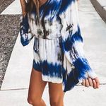 Pink Lily Boutique blue tie dye romper Photo 0