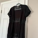 POL  Black Lace Long Maxi Cardigan Coverup Halloween Whimsy Goth Photo 4