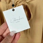 L'Academie  The Danette Bronze Button Fly Belted‎ High Rise Trouser Pants Photo 6