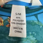 Soma  Satin Floral Robe Small/Medium Kimono Blue Multicolor Belted Feminine Photo 7