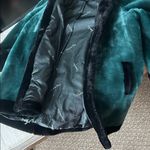 Christian Dior  Boutique Fourrure Emerald Green Black Trimmed Faux Fur Photo 2