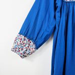 MATTA 100% cotton beautiful blue quilted midi dress NWT Size XS Photo 4