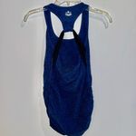 Beyond the Bump Beyond Yoga Heathered Navy Blue/Black Sleeveless Tank Top Size S Blue Photo 2
