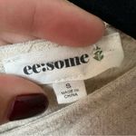 ee:some  Linen Blend Romper Women's Sleeveless Beige Size Small Earthy Minimalist Photo 1