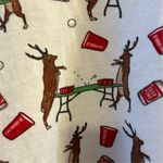 Spencer's Deer Pong Ugly Christmas Sweater Unisex S Multicolor Holiday White Photo 3