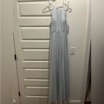 Jenny Yoo NWT  Blue Halter Slit Gown size 6 Photo 1