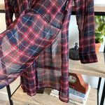 Buckle NWT Sandy & Sid Plaid Summer Drape Button Front Blouse Top, M Photo 6