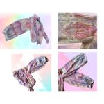 ZARA Ruffled Knotted Crop Top Blouse Medium Paisley Abstract Gold Color … Photo 9