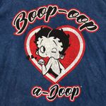 Betty Boop Black Heart Kiss Boop-oop-a-Doop Movie T-Shirt XL Photo 1