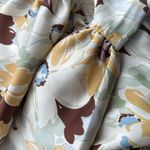 Ralph Lauren Polo Floral Print Pleated Satin V-neck plisse midi Dress 2 $698 Photo 2