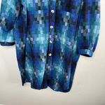 Dressed In Lala Cosmos Blue Plaid Grunge Goddess Oversized Wool Blend Shacket Size undefined Photo 2