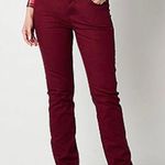 st. john's bay NEW Woman’s red corduroy relaxed fit  jeans size 14 staight leg tummy control Photo 0