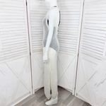 Almost Famous Almost Famous Sheer Crochet Open Back Beach Swim Cover Maxi Dress Cream Medium Photo 2