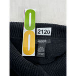 Womans Alfani Petiite Black Matellic Cowl Neck Long Sleeve Sweater Dress Size PS Photo 2