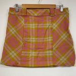 Urban Outfitters  Pink & Green Plaid Mini School Girl Skirt Womens L Preppy Fall Photo 0